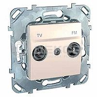 SE Unica Розетка TV-FM оконечная Бежевый