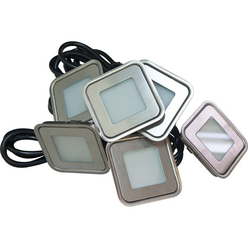 Комплект светильников  встраиваемых со светодиодами 6шт,6*8LED, 3,6W, DC12V,белый, G1040