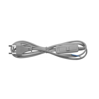 Сетевой шнур KF-HK-1 230V 1.9м (с выключателем) серый