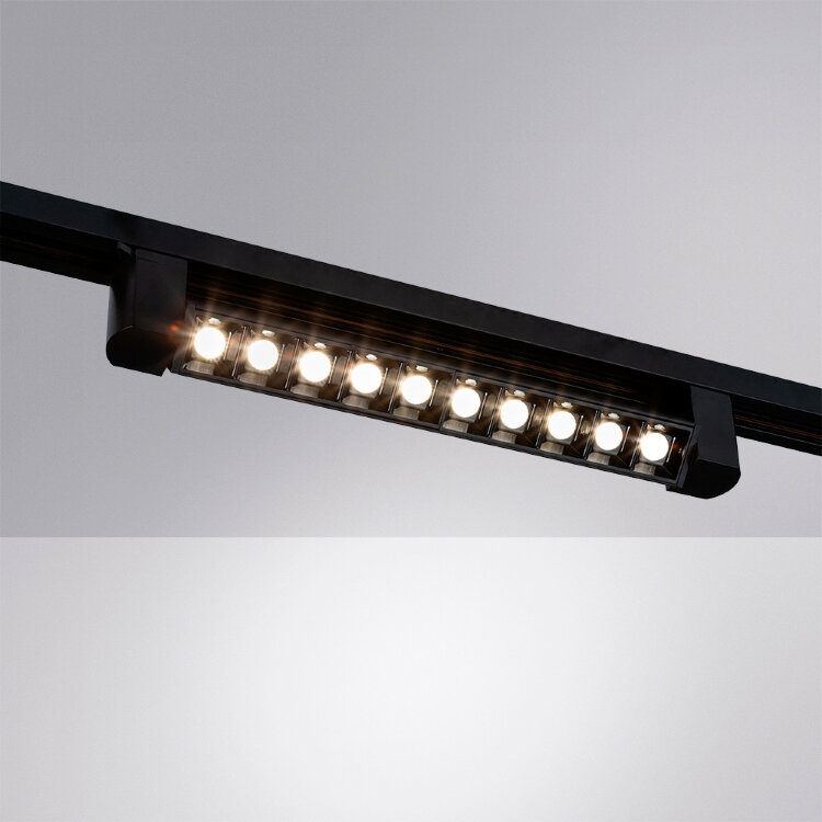 Трековый светильник Arte Lamp A4575PL-1BK 18W 4K