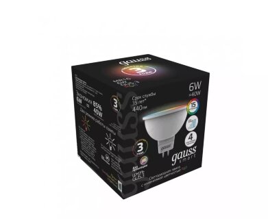 Лампа Gauss LED 101105406 6W MR16 GU5,3 RGBW+DIMM