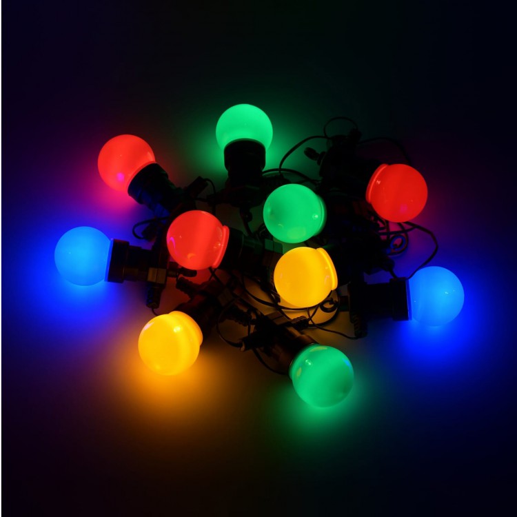 Гирлянда светодиодная "Белт Лайт Gauss серия Holiday, 10 ламп, 7,7м, IP44 мультицвет