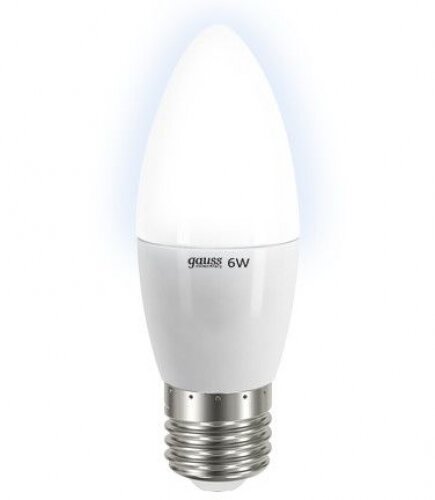 Лампа Gauss LED Elementary 6W 33226 4100K E27 свеча