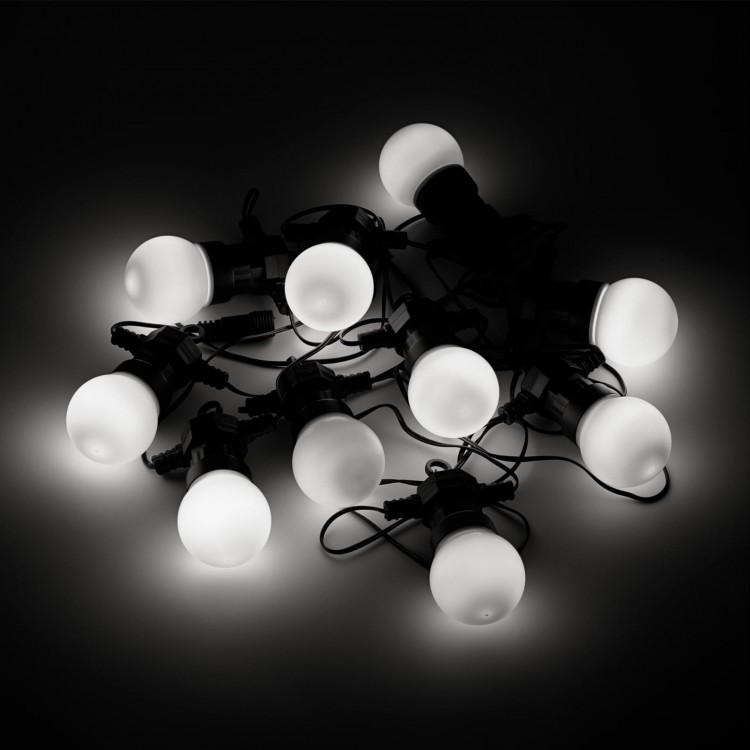 Гирлянда светодиодная "Белт Лайт Gauss серия Holiday, 10 ламп, 7,7м, IP44, белый