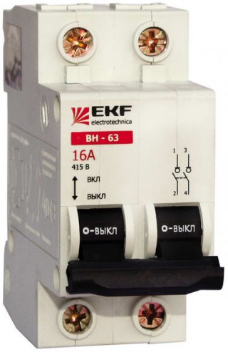 Выключатель нагрузки EKF ВН-63 2Р 40А
