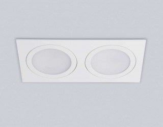 Светильник встраиваемый Ambrella TN6612/2 WH белый IP44 GX53/2 max 15W 215*110*24
