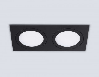 Светильник встраиваемый Ambrella TN6615/2 BK черный IP44 GX53/2 max 15W 215*110*24