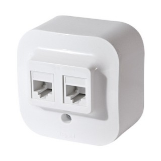 Legrand Quteo Белая Розетка комп. 2X RJ-45 782228