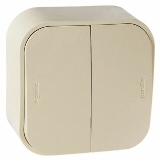 Legrand Quteo Сл. кость Переключатель 2-клавишный 10А