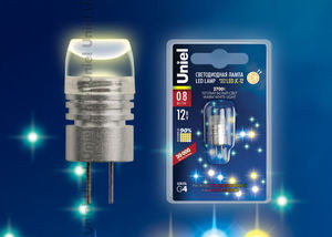 Лампа светодиодная  Uniel LED-JC-12/0.8W/WW/G4 35lm теплый белый (098) Уценка