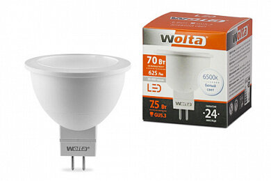 Лампа WOLTA Led 25WMR16-220-5W GU5.3 6500K (653)