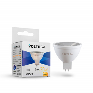 Лампа светод. Voltega Simple MR16 7Вт 3000K GU5.3 38°