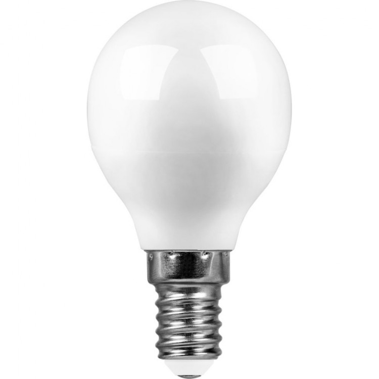 Лампа светодиодная, 7W 230V E14 4000K, G45,SBG4507 (069)