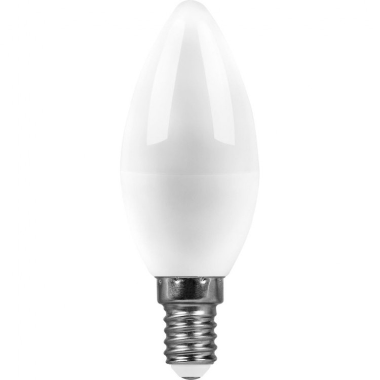 Лампа светодиодная, 7W 230V E14 4000K, С37,SBC3707 (061)