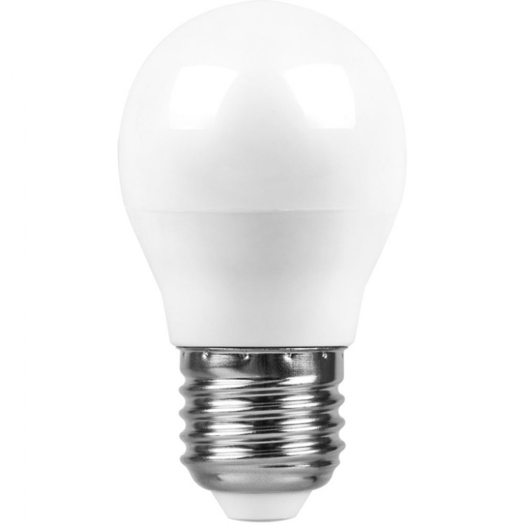 Лампа светодиодная, 7W 230V E27 2700K, G45,SBG4507 (071)