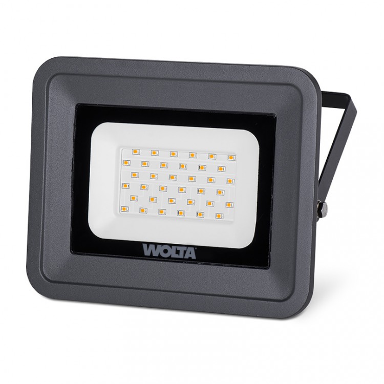 Светодиодный прожектор WOLTA WFLS-30W/06 30Вт 4000K IP65 2700лм серый