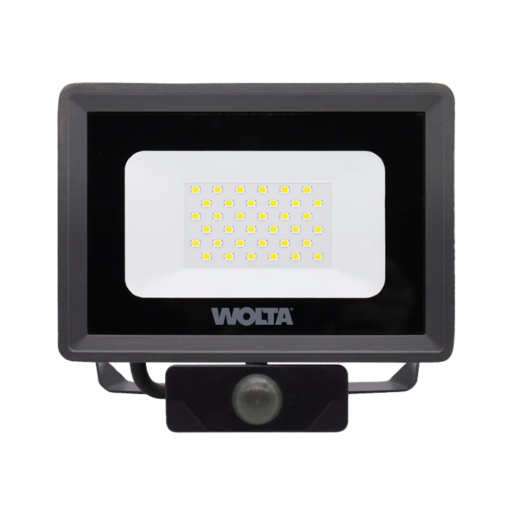 Светодиодный прожектор WOLTA WFL-30W/06S 30Вт 5700K IP65 2700лм с датчиком