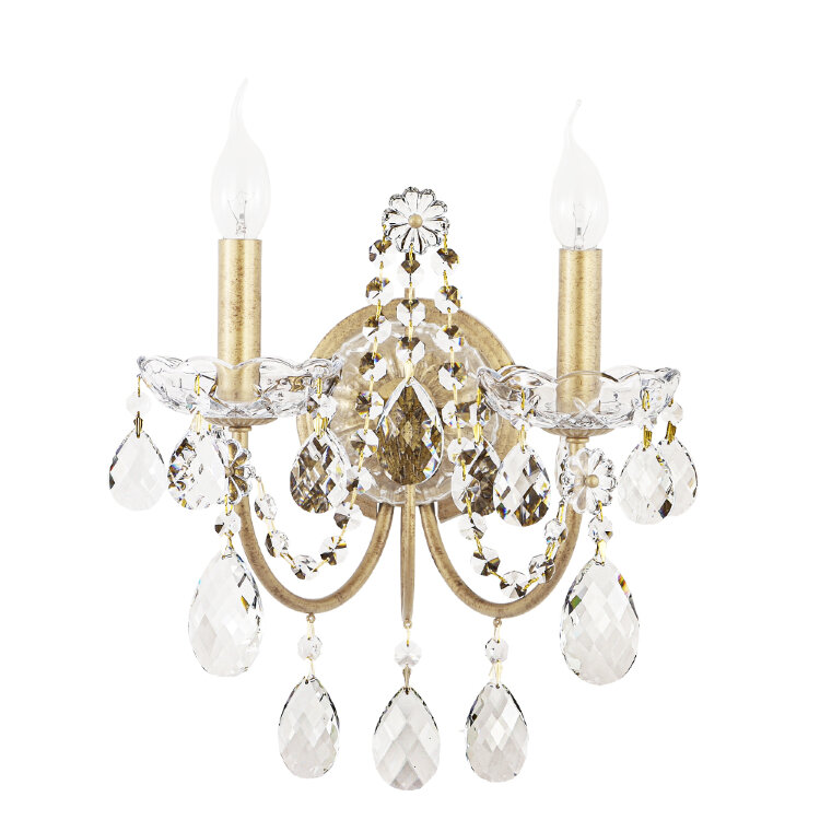 Бра Crystal Lux ODELIS AP2 GOLD 2571/402