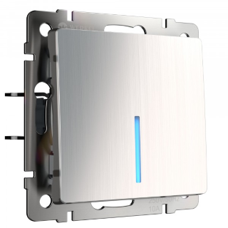 Werkel Выключатель 1-кл. с подсветкой W1110102 (WL02-SW-1G-LED) глянц.никель