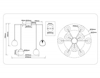 Каскадная люстра Ambrella Light High Light Modern LH51001