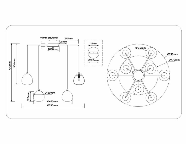Каскадная люстра Ambrella Light High Light Modern LH51001