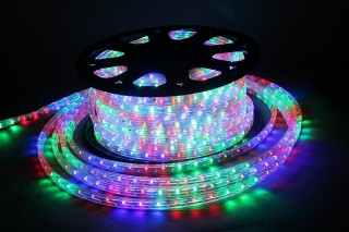Дюралайт прямоугольный 10x14-3W-50M-220V-LED-U MIX разноцветный