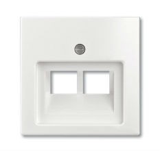 ABB Basic 55 Накладка для розетки 2 поста телефонной/компьютерной Белый