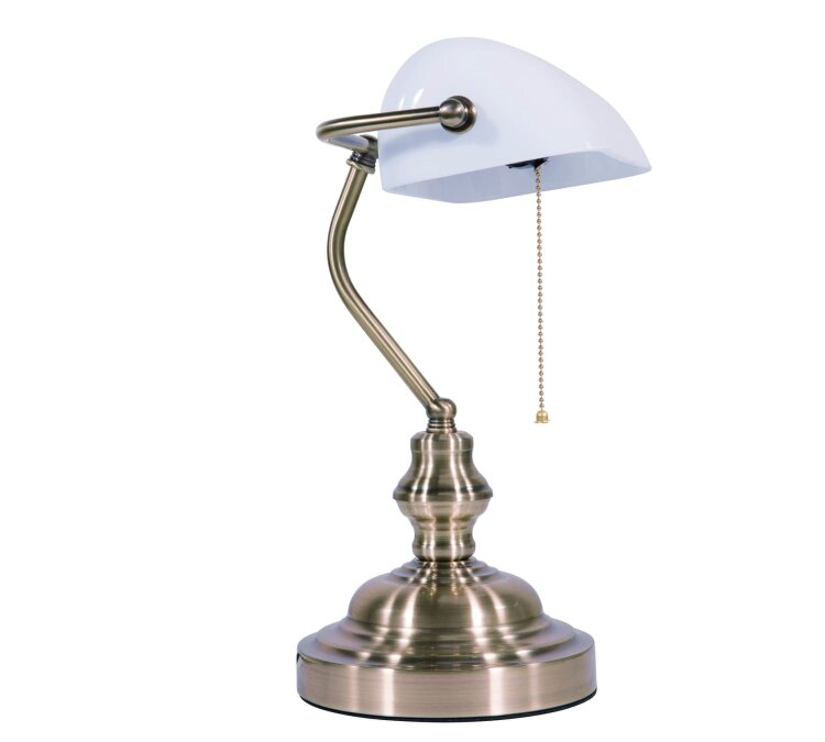 Настольная лампа Veneto Luce T2676/1W AB+WH