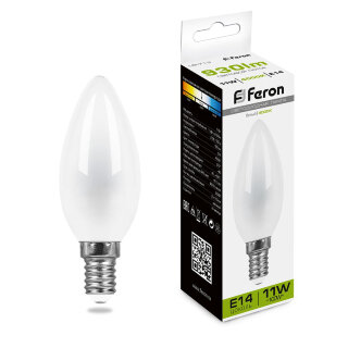 Лампа светодиодная Feron LB-713 Свеча E14 11W 230V 4000K матовая