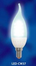 Лампа светодиодная  Uniel LED-CW37-2W/CW/E14 150 Lm
