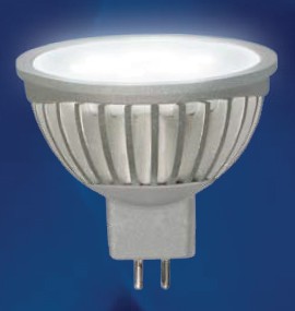Лампа светодиодная  Uniel LED-JCDR-5W/NW/GU5.3/FR ALS01SL серия Aluminium Smile (365) Уценка!
