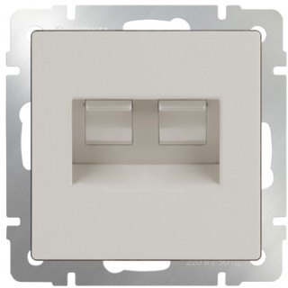 Werkel Розетка телефонная+ интернет RJ11+ RJ45 Слоновая кость WL03-RJ11-45
