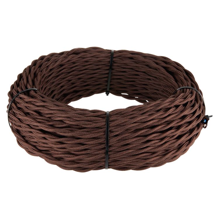 Ретро кабель витой Werkel Retro 3х2,5 (коричневый) 20м