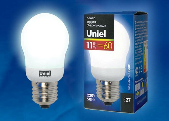 Лампа энергсберегающая Uniel ESL-G45-11/4200/E27 (884)