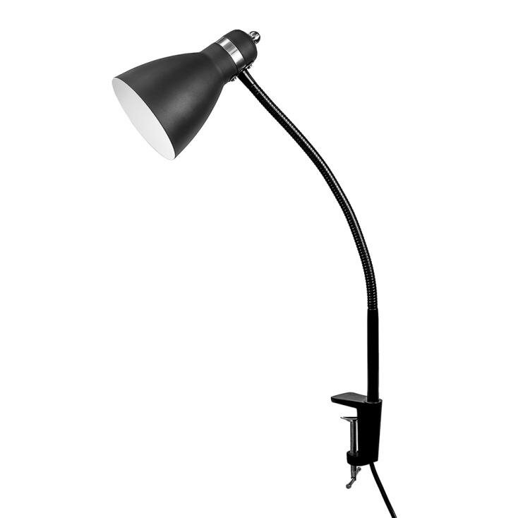 Наст. лампа HT-822 (B черный мат., на струбцине, металл, Е27, 60Вт, 220-240 В)