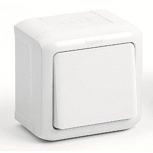 Legrand Quteo Белый Выключатель 1-кл. 782300 IP44