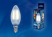 Лампа светодиодная  Uniel LED-C35-6W/WW/E14/FR 3000K серия Sky мат. (037)