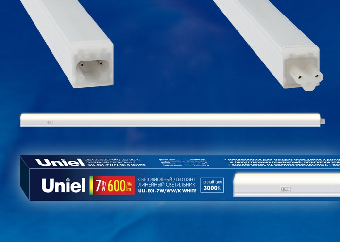 Светодиодный светильник Uniel ULI-E01-7W/WW/K White