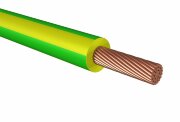 Провод силовой ПуГВнг(А)-LS 1х10 желто-зеленый (ПВ3) многопроволочный