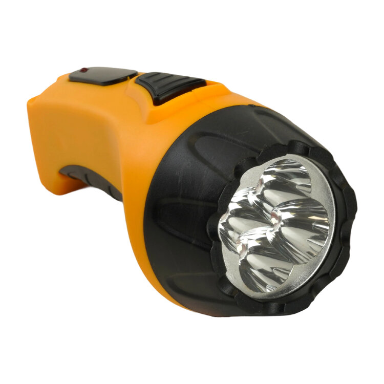 Фонарь аккумуляторный, 4 LED DC (свинцово-кислотная батарея), желтый, TH2293 (TH93A) 12651