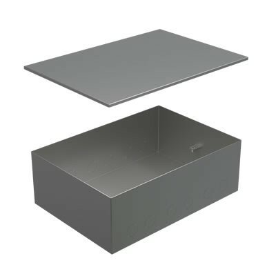 BOX/6-8 Металлическая коробка с крышкой для заливки в пол 250х168х75мм, для люков 70062, 70082 Экопл