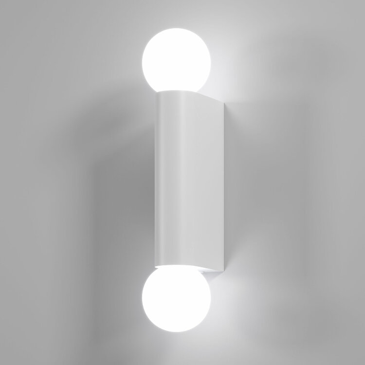Настенный светильник со стеклянным плафонами Elektrostandard Lily белый (MRL 1029)