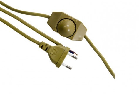 Шнур с диммером SNEHA WIRE+2A 1,8m (2*0,75)  GD