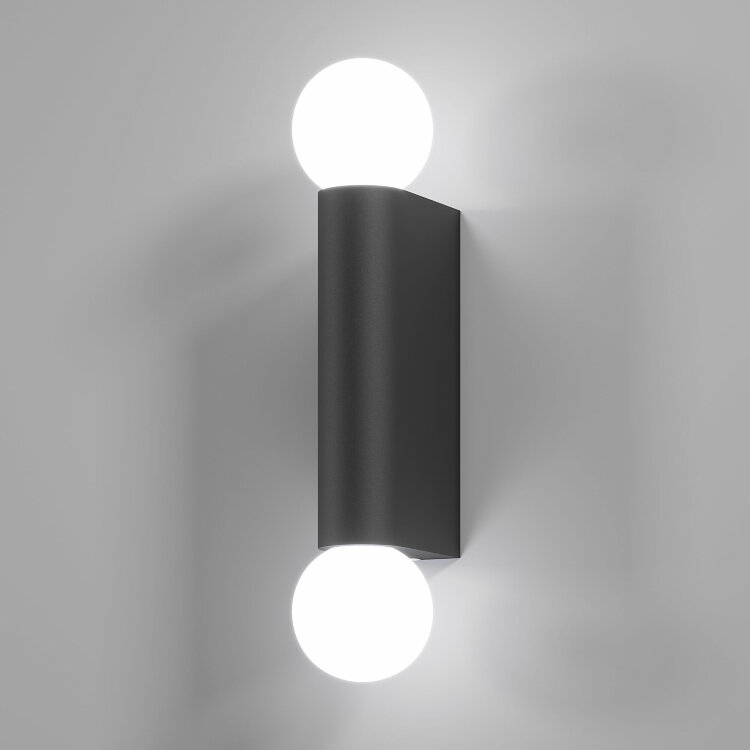 Настенный светильник со стеклянным плафонами Elektrostandard Lily черный (MRL 1029)