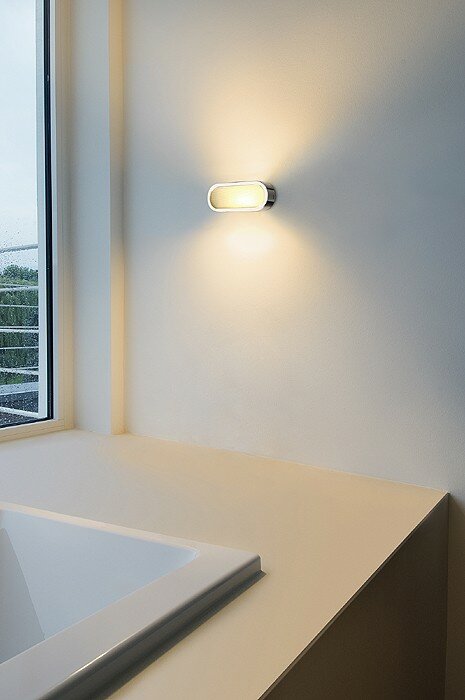 Светильник настенный NEW ANDREAS  д/лампы R7s 118mm 100Вт, хром/стекло матовое