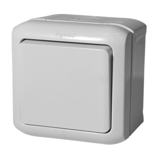 Legrand Quteo Серый Выключатель 1-кл. 782330 IP44
