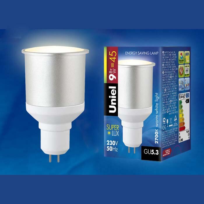 Лампа энергсберегающая Uniel ESL-JCDR -9/4200/GU5.3/A (211)