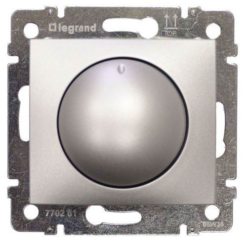 Legrand Valena Светорегулятор поворотный 40-400W алюминий 770261