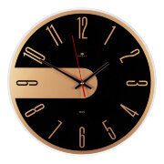 Часы настенные 39см, прозрачные, открытая стрелка "Стиль черный" 4041-004