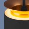 Светильник подвесной DLS021 9+4W 4200K черный матовый/золото